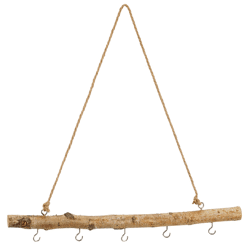 Deko Holz Stange zum Hängen mit Haken, ca.50cm