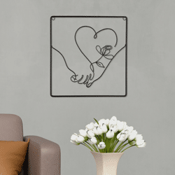 Wanddekoration Hände & Herz, ca.30x32cm