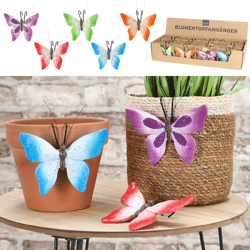Blumentopfanhänger, Schmetterling, 5/s, ca.12x10cm