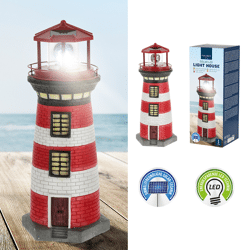 LED Solar Leuchtturm, ca. 38cmH