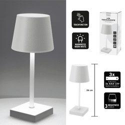 LED Tischleuchte, Batterie, weiß, S, ca. 26cm