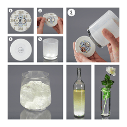 LED Lichtsticker, weiß, ca. 6cmD