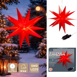 LED Stern, SMD, faltbar, rot, OUTDOOR, groß, ca. 60cmD