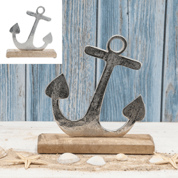 Anker, auf Fuß, silber, kl., ca. 20cmH