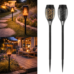 LED Solar Fackel, Flamme, ca. 50cmH