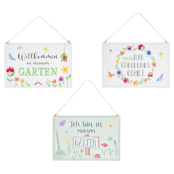 Blechschild Garten, 3/s, 21x14cm