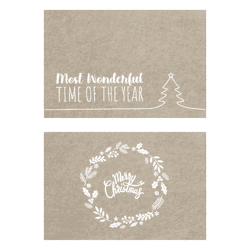 Tischset Filz Christmas 2/s, 45x30cm creme
