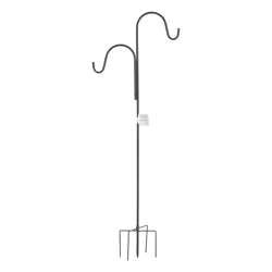 Shepherd's hook, lantern stick, 2 pieces, black, S, approx. 85cmH