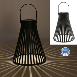 LED Solar Laterne, Stripes, gr., ca. 20x24cm