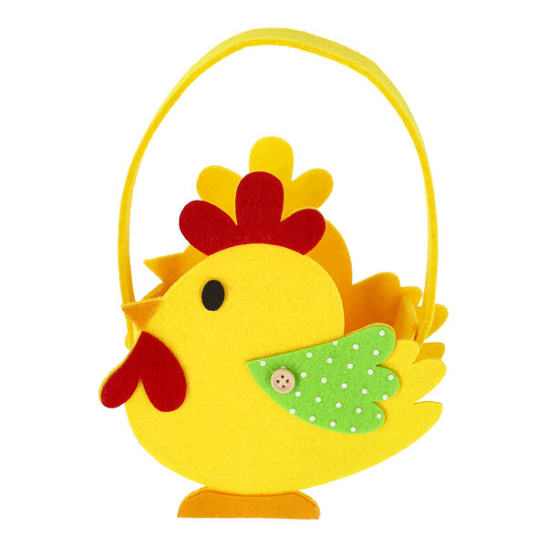 Osterk&ouml;rbchen, Hahn, gelb, ca. 14x21cm