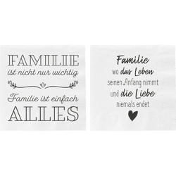 Servietten Familie, 2/s 20er Pack