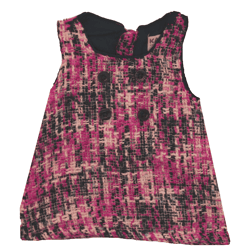 KANZ Mini-Kleid farbenfrohes Kinder ärmelloses-Kleid mit Karierten-Muster Mehrfarbig