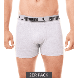2er Pack PORTOFINO Herren Boxershorts bequeme Unterwäsche PF100-001 Grau meliert