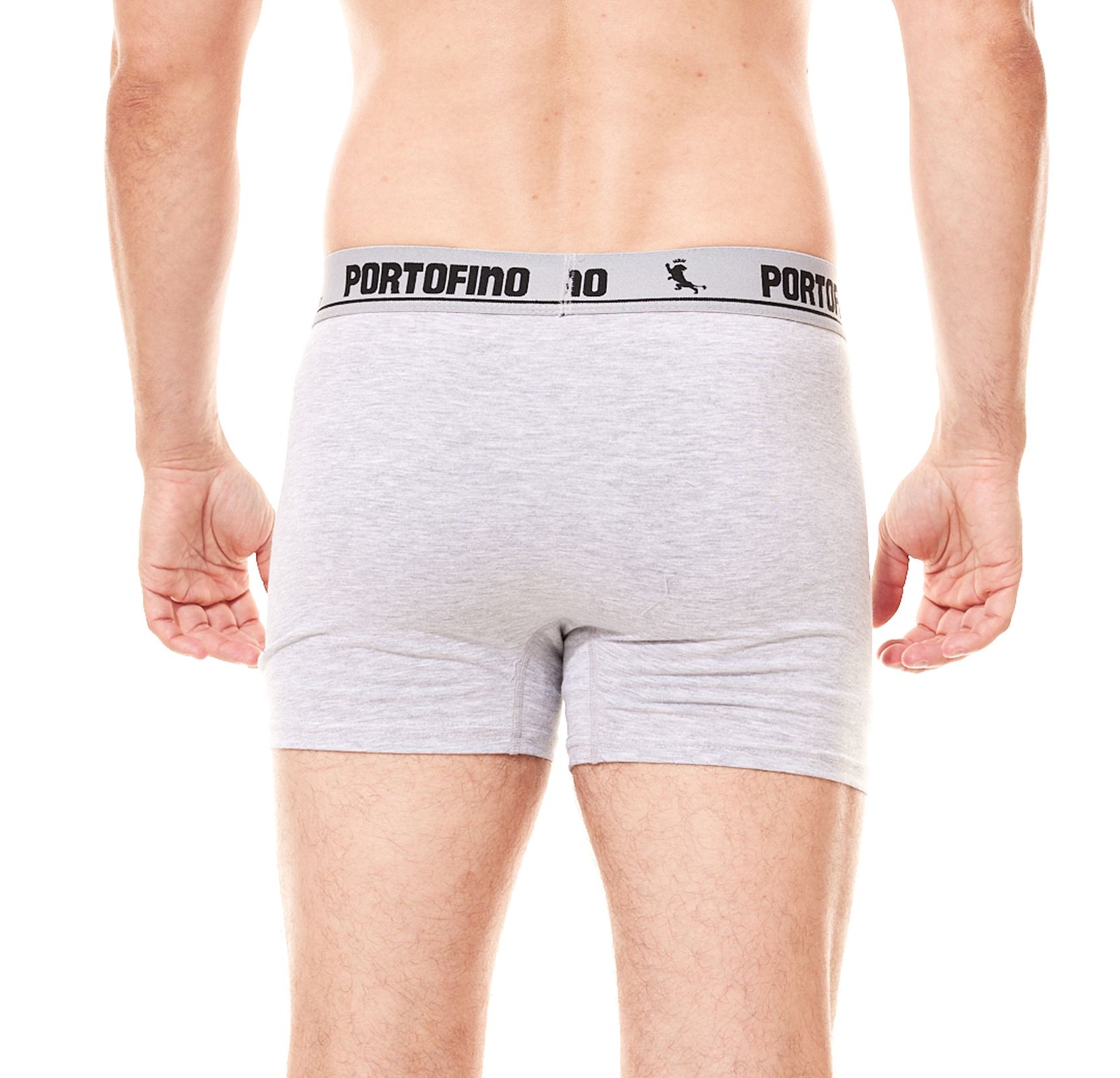 2er Pack PORTOFINO Herren Boxershorts bequeme Unterw&auml;sche PF100-001 Grau meliert