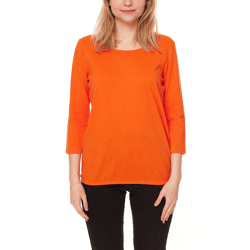 BOYSEN´S Damen Basic-Shirt 3/4 Arm mit Gummizug 87580407 Orange