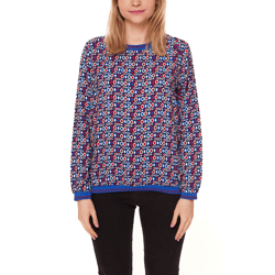 Aniston CASUAL Damen Blusen-Shirt im Retro-Design Bluse figurumspielend 12710658 Schwarz/Bunt