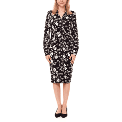 Aniston SELECTED Kleid luftiges Damen Sommer-Kleid mit Allover Blumen-Print 42093138 Schwarz/Braun