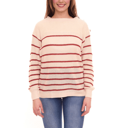 Tamaris Damen Strick-Pullover locker gewebter Rundhals-Sweater im Oversize-Stil 92878532 Beige