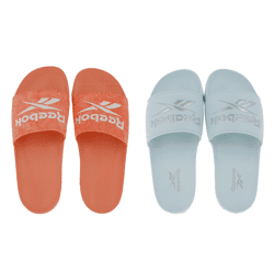 Reebok FULGERE und CLASSIC Sommer-Sandalen Badelatschen mit Logo-Aufdruck Rosa oder Hellblau