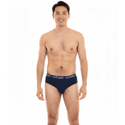 Kappa Men's Briefs with Stretch Cotton Underwear and Logo Waistband, 711167, Dark Blue