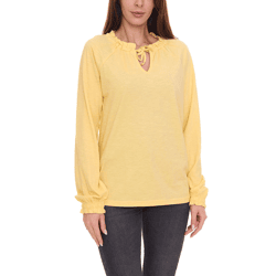BOYSEN´S Bluse modische Damen Schlupf-Bluse Baumwoll-Bluse 28100124 Gelb