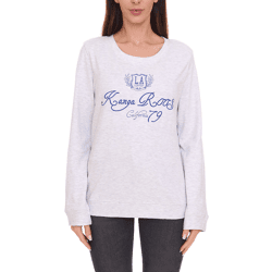 KangaROOS Damen Pullover modisches Sweat-Shirt mit Logo-Print auf der Front 47524269 Hellgrau