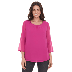 Aniston SELECTED Damen modische Sommer-Bluse mit 3/4-Ärmeln 16113300 Pink