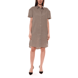 BOYSEN´S Damen knielange Hemd-Bluse bequeme Leinen-bluse 67554250 Khaki