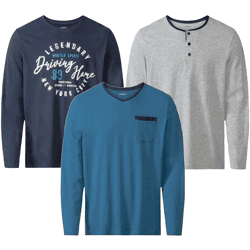 LIVERGY Men's Pajama Top, Nightwear Top, Sleep Shirt 390208-2201 Blue, Navy, or Gray