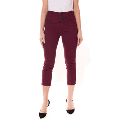 ARIZONA High Waist 7/8-Jeans stylische Damen Denim Baumwoll-Hose 27552924 Bordeaux-Rot