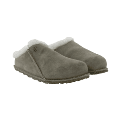 BIRKENSTOCK Zermatt Unisex Hausschuhe Echtleder mit Fellfutter Made in Germany normale Breite 1023099 Grau