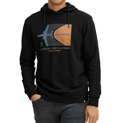 INDICODE Forzo Herren Baumwoll-Hoodie nachhaltiger Kapuzen-Sweater mit großem Frontprint 55-581MM 999 Schwarz