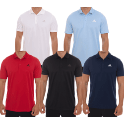 adidas Performance Primegreen Herren Polo-Shirt in Pique-Qualität Golf-Hemd GQ313 in Weiß, Schwarz, Rot oder Blau
