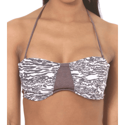 RIP CURL Del Mare Damen Bikini-Oberteil mit Schnürung Bandeau-Bikini Bandeau-Top Bademode GSI1M4 Violett