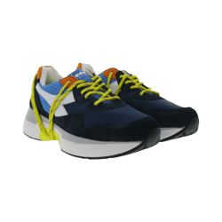 diadora N9000 Txs H Mesh Sneaker Made in Portugal mit Wildleder-Overlays 201.174817 01 65096 Blau/Weiß/Gelb
