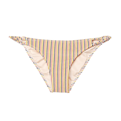 VOLCOM E'Ry Minute Hipster Damen gestreifte Bikini-Hose mit seitlichen Cut Outs Bademode O2212003 MLT Bunt