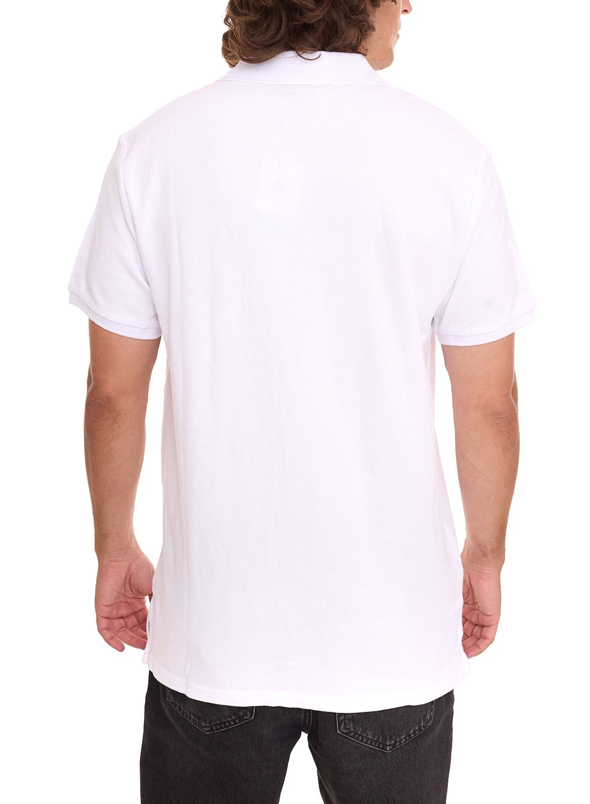 Outfitter OCEAN FABRICS Herren Polo-Hemd angenehmes Sommer-Shirt 1049-OTW-10 Wei&szlig;