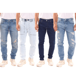2Y Premium Herren Jeans stylische Denim-Hose verschiedene Modelle Blau
