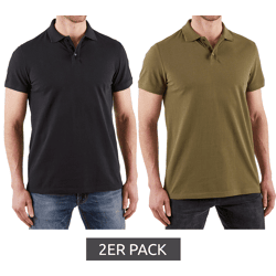 2-Pack NORTHERN COUNTRY Men's Polo Shirt with Pen Holder, Cotton Shirt, Work Shirt 00010613, Green or Black