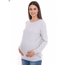 neun 9 monate Damen schlichtes Schwangerschafts-Shirt Umstands-Mode 54707926 Grau