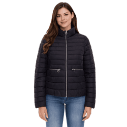 ONLY Madeline Damen stylische Stepp-Jacke Übergangs-Jacke mit Stehkragen Basic-Jacke 15242441 Schwarz
