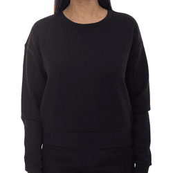 ONLY Play Damen Rundhals-Pullover Sweat-Shirt Basic-Pullover 15230217 Schwarz