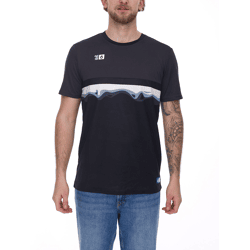 Outfitter OCEAN FABRICS TAHI Herren nachhaltiges Training-Shirt mit Mesh-Einsätzen Fitness-Shirt Kurzarm-Shirt OUT-M-1021-OTW-61 Schwarz