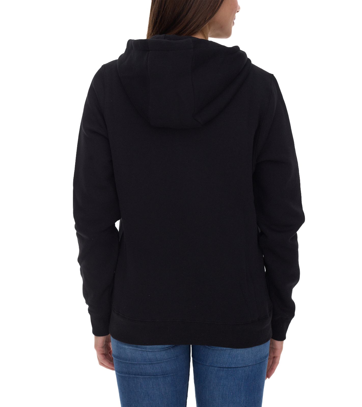 Outfitter Ocean Fabrics Thai Damen Hoodie nachhaltiger Kapuzen-Pullover im Basic-Style OUT-W-1003-OTW-03 Schwarz