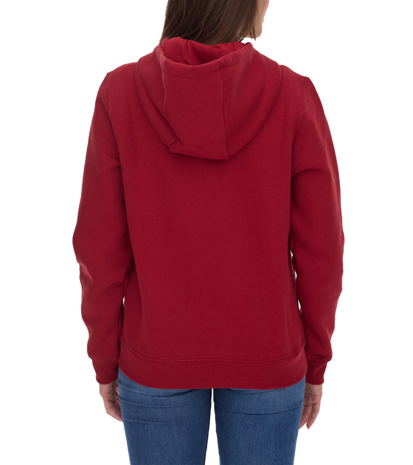 Outfitter Ocean Fabrics Thai Damen Hoodie nachhaltiger Kapuzen-Pullover im Basic-Style OUT-W-1003-OTW-36 Rot