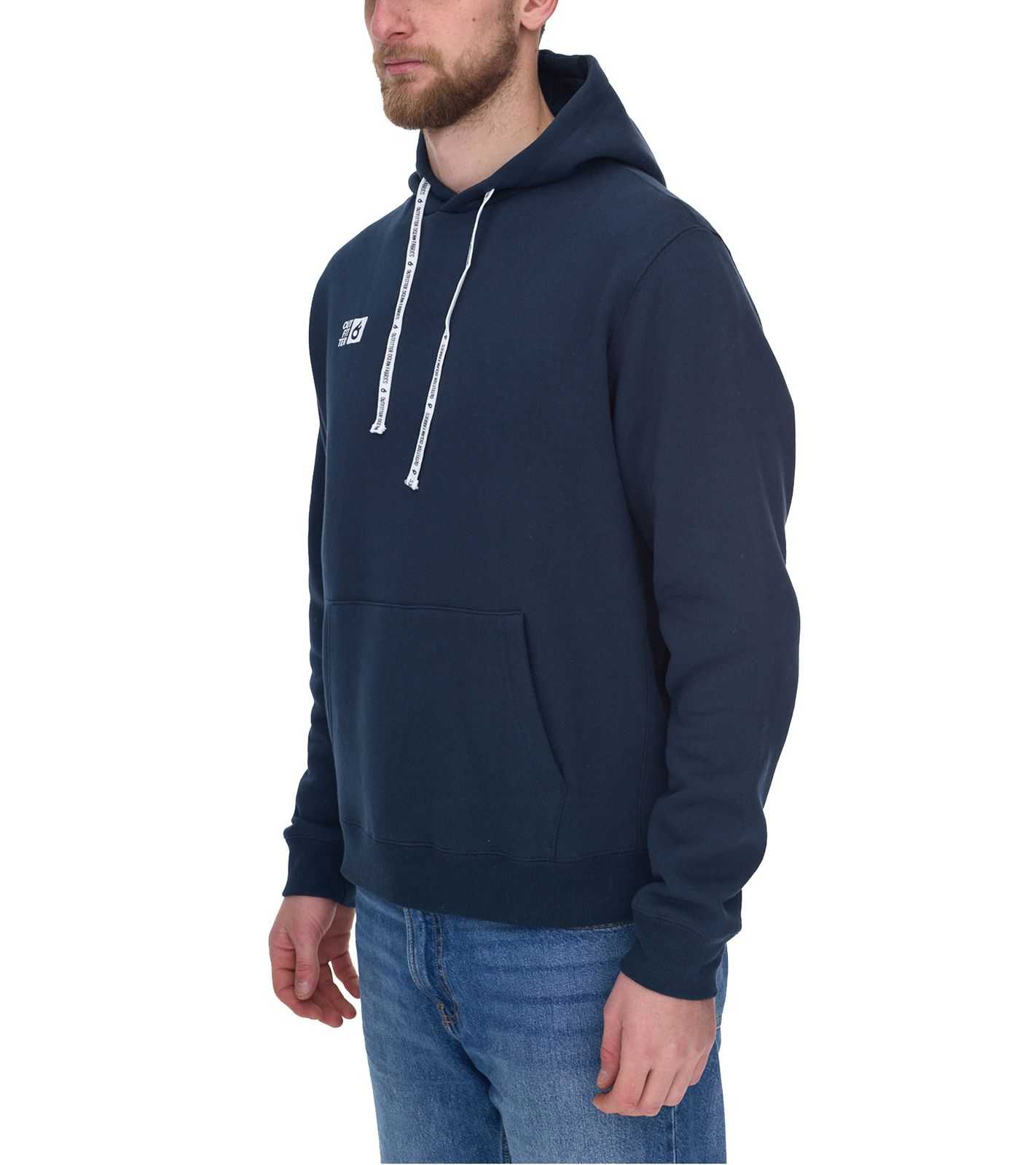 Outfitter Ocean Fabrics Thai Herren Hoodie nachhaltiger Kapuzen-Pullover im Basic-Style OUT-M-1003-OTW-42 Navy