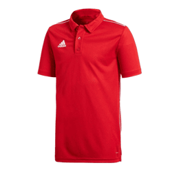 adidas Core 18 Kinder atmungsaktives Polo-Shirt mit Climalite-Technologie Sport-Shirt CV3681 Rot/Weiß