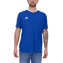 adidas Tiro 21 nachhaltiges Fußball-Shirt mit AEROREADY-Technologie Herren Fitness-Shirt Trainings-Oberteil Primegreen GM7589 Blau