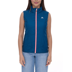 McKINLEY Sansa HYB VST W Damen Weste leicht wasserabweisende Stepp-Weste mit PRIMALOFT-Wattierung 419862 510 Blau