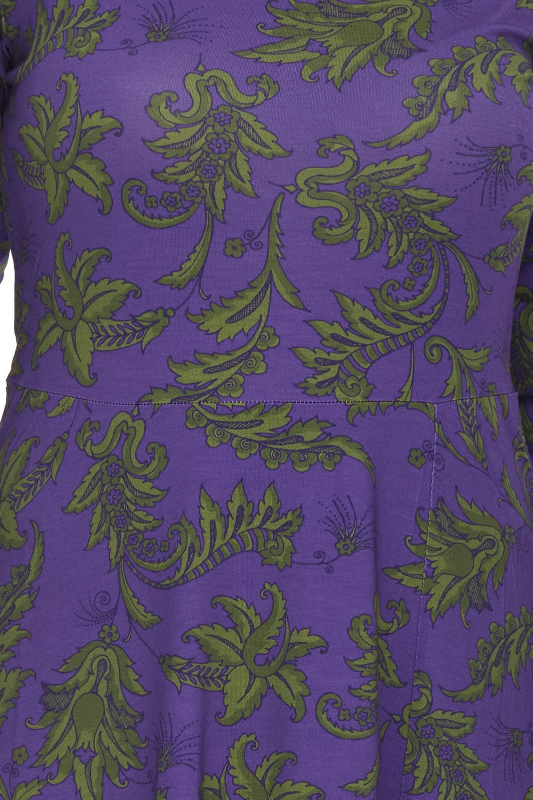 Aniston Damen Maschenkleid mit Floralemmuster Langarm 41876054 Lila/Gr&uuml;n